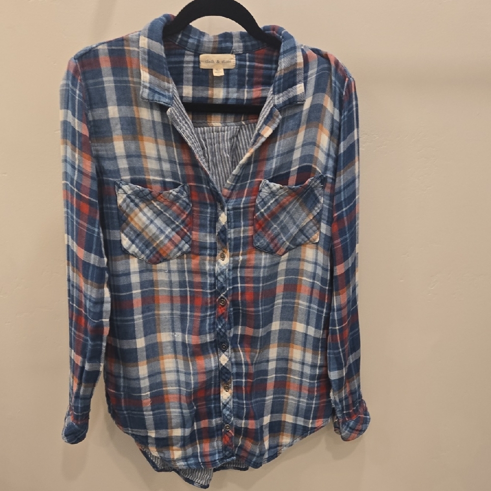 Cloth & Stone Multicolor Plaid Shirt